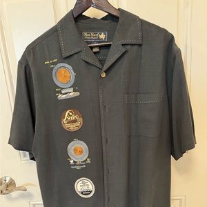 Vintage Nat Nast embroidered record label shirt